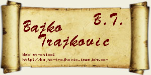 Bajko Trajković vizit kartica